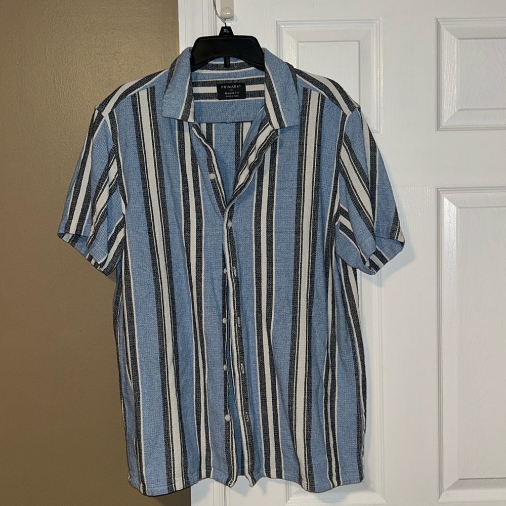 Blue Striped Summer Button Down